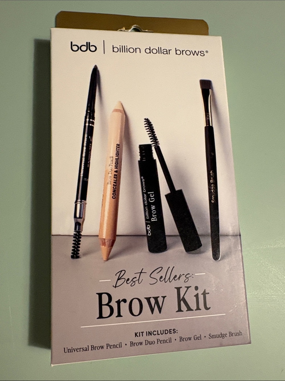 Billion Dollar Brows Best Sellers Brow Kit Universal Pencil Gel Brush 4pc New